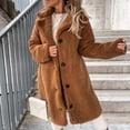 thumbnail image 5 of Women's Long-sleeved Lapel Plush Jacket Top, 5 of 5