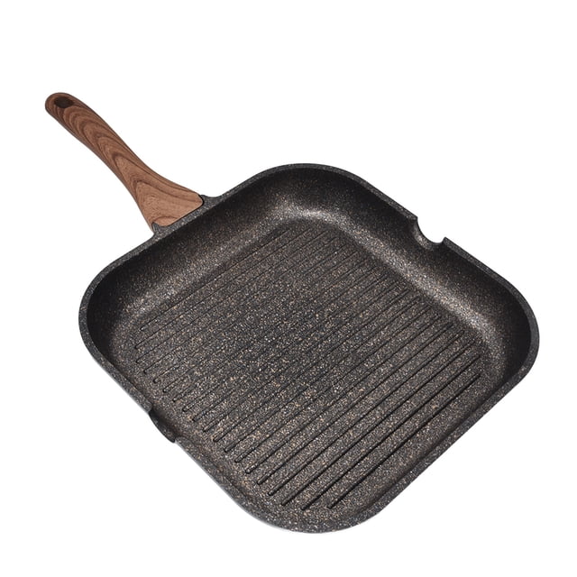 Square Pans Die Casting Aluminum Grill Pan Non Stick Cookware Set Pots Griddle Nonstick Stove Dishwasher Safe Chef Quality Pots For Meats Steak Fish And Vegetables