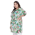 thumbnail image 3 of Women's Kimono Cardigan Floral Print Drawstring Open Front Loose Top Summer, 3 of 7