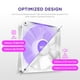 thumbnail image 3 of Ventilador NZXT F140 RGB Core de 140 mm montado en un hub con 8 LED blanco, 3 of 7