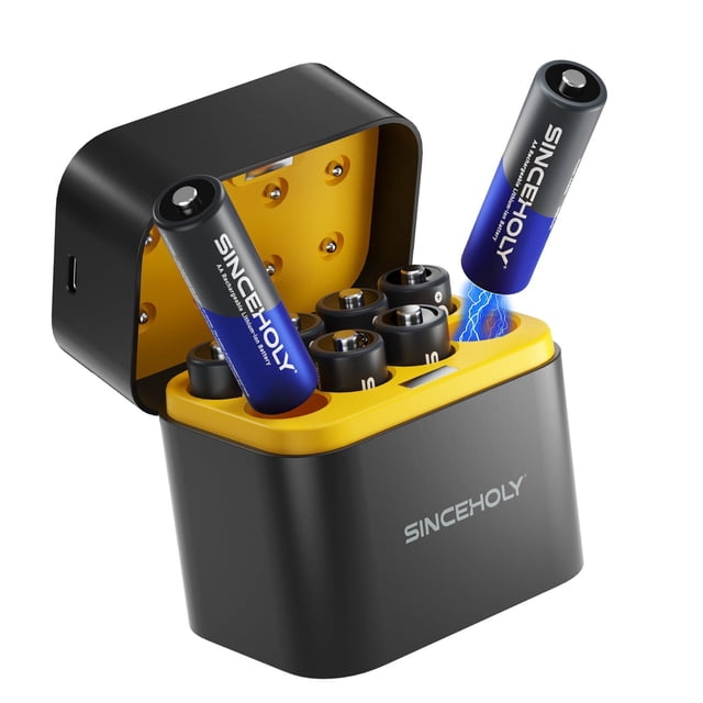 Pilas AA de litio recargables SINCEHOLY 3600 mWh, paquete de 8