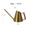 thumbnail image 3 of Luxcidy 400ml Indoor Plant Gardening Watering Can - Stainless Steel, Bronze Finish, Long Spout, Gold Plant Watering Pot, 3 of 4