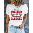 thumbnail image 1 of Elegante camiseta de cuello redondo con estampado de letras en tallas grandes. Camisetas de talla grande con mangas cortas, ropa informal para primavera y verano. Ropa cómoda para climas cálidos. Para, 1 of 5