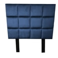thumbnail image 1 of Cabecera El Bazar Store Cuadrum Queen Terciopelo Azul Marino, 1 of 1