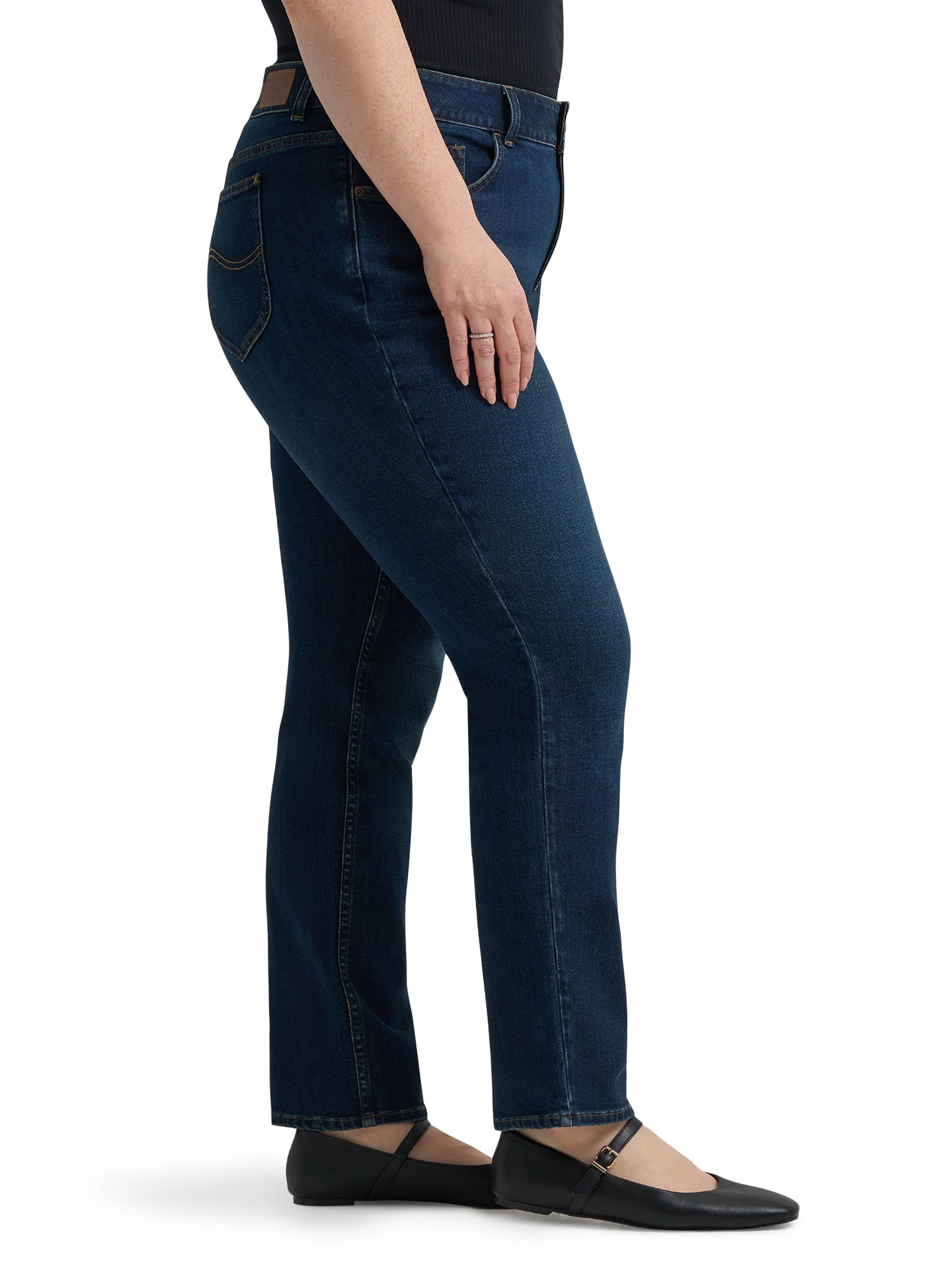 Lee Women's Plus Midrise Relaxed Fit Straight Leg Jean, Sizes 16-26