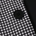 thumbnail image 6 of IWRICH Plaid Suit 2 Piece Set for Men Short Sleeve Two Button Blazer Jacket and Flat Front Shorts Set Business Outfits Black XL, 6 of 7