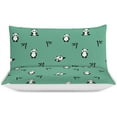 thumbnail image 3 of HAHDAXIA Panda Wallpaper Bedding Solid Comforter Set for All Seasons,3 Pieces(1 Comforter+2 Pillowcases),Soft Microfiber Bedding Set Queen(90"x90"), 3 of 7