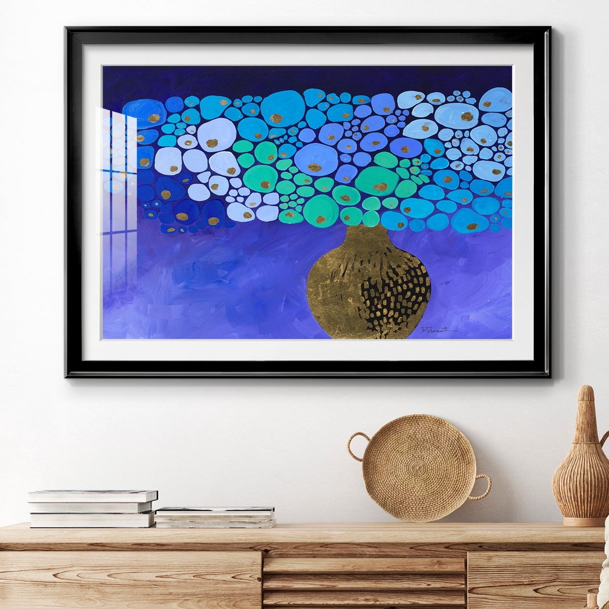 Blue Poppies II Premium Framed Print - Ready to Hang