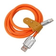 thumbnail image 1 of USB C Fast Charging Cable, Multifunction Thickened One Piece Interface 66W  Type C Charging Cord  For Camera For Mobile Phone Black,White,Yellow,Orange,Blue, 1 of 8