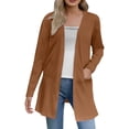 thumbnail image 7 of Delayuji Women's Cardigan Coat Cotton Linen Cardigan Solid Color Spring Summer Trendy, 7 of 7