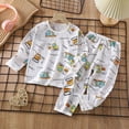 thumbnail image 2 of UAYOTSE Baby Kids Cartoon Print Pajama Set Toddler 6 12 18 24 Months 2T 3T 4T 5T 6T fit Pjs Soft Breathable Home Wear Size 2-3 Years, 2 of 5
