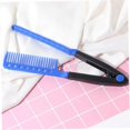 thumbnail image 2 of Juego de peines alisadores de cabello, diseño plegable en forma de V para peinar cabello grueso y fino., 2 of 5