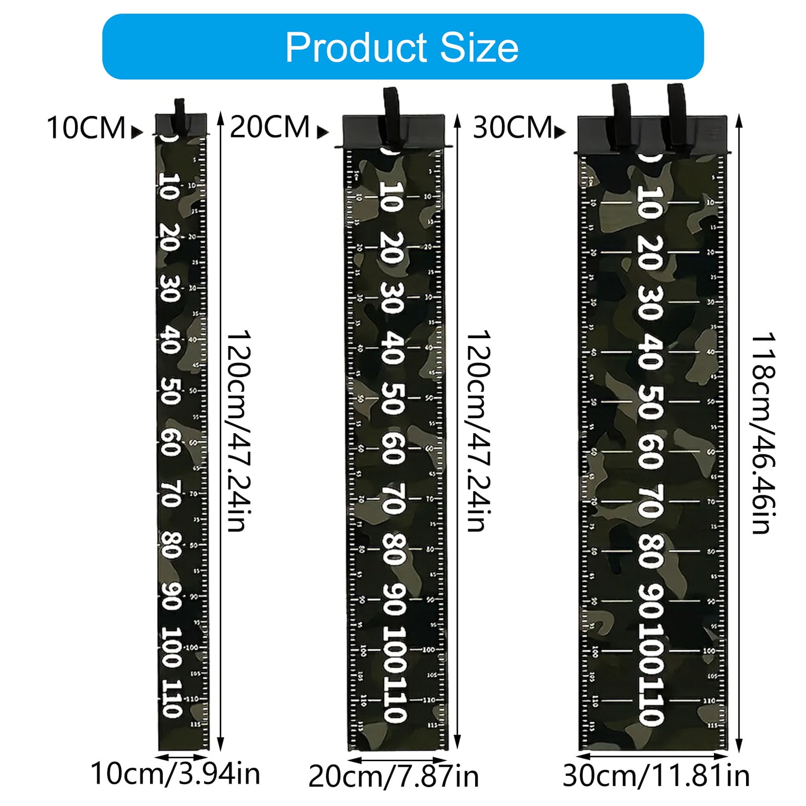 10/20/30cm Width Fishing Tape Measure for Anglers Saltwater Fish Measuring Tape Portable Fish Ruler Measurement Tool