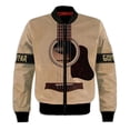 thumbnail image 4 of Chaqueta con estampado de guitarra para hombre, abrigo con estampado 3D de instrumentos musicales, sudaderas casuales de moda, chaquetas holgadas con cremallera, camisetas de manga larga, 4 of 4