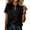 Black, variant on EazyTech Women's Shirts Collarless Short Sleeve Tennis Running T-Shirts V-Neck Casual Workout Summer Tee Tshirts