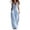*Light Blue, variant on VBVC Women's Cotton-Linen Cargo Jumpsuit,V-Neck Button Down Romper For Women,Ladies Summer Sleeveless Wide Leg Outfit Set with Pockets,White,S-2XL