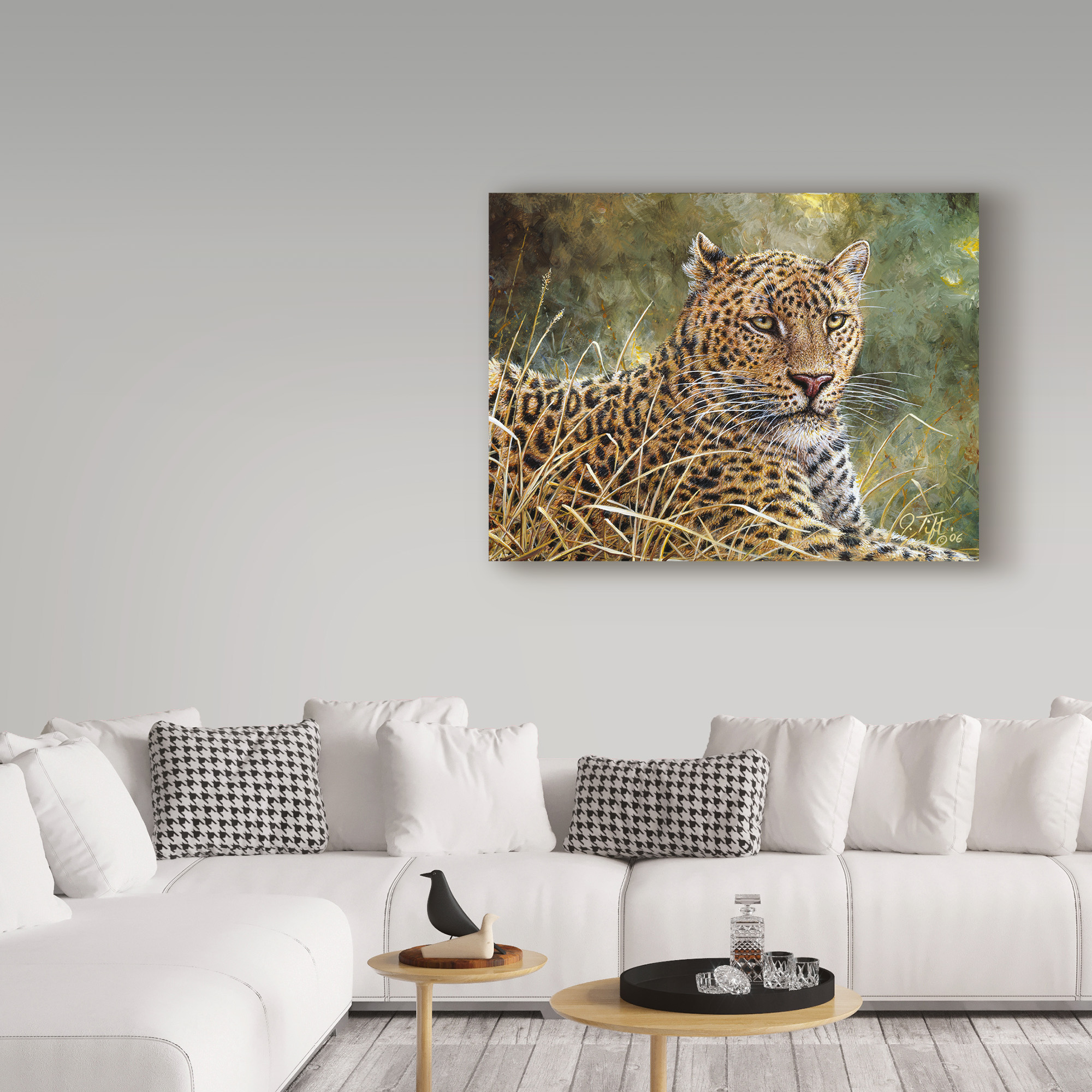 Trademark Fine Art 'Leopard Portrait' Canvas Art by Jeff Tift
