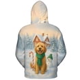 thumbnail image 2 of Hello Winter Vintage Goldendoodle Enjoys Snowy Day with Snowman All Over Print 3D Hoodie Unisex Merch Hoodies Doodle Dog Lover Gifts Idea - 12019, 2 of 6