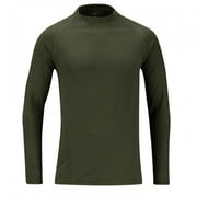 Angle View: Midweight Polyester Spandex Moisture Wicking Odor Control Base Layer Top