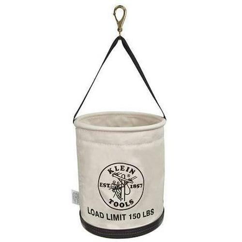 Klein Tools Canvas Bucket, All-Purpose with Swivel Snap and Drain Holes, 12-Inch