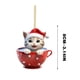 thumbnail image 1 of Decoraciones de Árbol de Navidad Juguetón Lindo Acrílico Colgante Ornamento, 8cm Colgante Decoración para Árbol de Navidad Casa Puerta Pared Mochila Coche Decoración Festiva, 1 of 5
