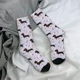 thumbnail image 5 of Haiem Dachshund Dog Pattern Crew Socks – Soft & Durable Moisture-wicking Socks, Stay-Up Fit for Business, Work, and Casual Wear Size 5-11, 5 of 6