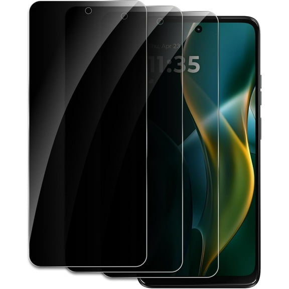 Privacy Screen Protector for Motorola Moto G 5G 2025, Shatterproof Tempered Glass Accessories, Anti Spy Tempered Glass Film, Case Friendly Ultra Resistant 9H Hardness Anti-Glare HD Black -3 Pack