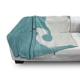 thumbnail image 3 of Egret Soft Flannel Fleece Throw Blanket, Side Drawn Simple Heron Illustration with Open Wings, Cozy Plush for Indoor and Outdoor Use, 50" x 70", Seafoam White, by Ambesonne, 3 of 6
