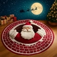 thumbnail image 6 of Christmas 3D Rug – Christmas Optical Illusion Rugs, Santa Claus Quilted Round Mat, Non-Slip Xmas Gnome Door Mat, Soft Durable for Living Room Holiday Decor (80cm/31in-b), 6 of 8