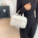 thumbnail image 5 of Lindo bolso cosmético de viaje de pana de gran capacidad para mujeres y niñas (blanco), 5 of 8