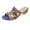 Blue, variant on Womens Platform Sandals Women's Summer New Rhinestone Color Diamond One Line Thick Sole Fashion Wedge Sandals Green 37