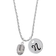 thumbnail image 1 of Delight Jewelry Silvertone Love, Faith, Pray, Peace, Joy, Hope Spinner Silvertone Script Initial Disc - N - Charm Necklace, 20"+3", 1 of 4