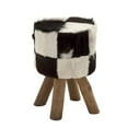 thumbnail image 2 of Benzara 37771 Goat Foot Stool Round, Brown, 2 of 2