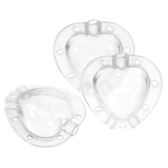 BESTOYARD 3Pcs Garden Fruit Forming Mold Transparent Heart Shape Mold for DIY Reusable Strawberry and Tomato Shaping
