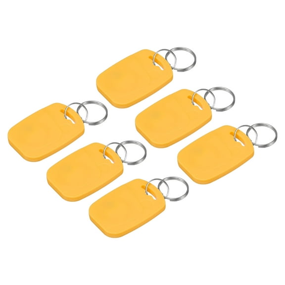 Uxcell Dual Frequency Read Only RFID Proximity IC/ID Key Fobs Tag Yellow 6 Pack