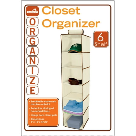 6" X 12" X 47.25" 6-Shelf Closet Organizer (24 Units Included)