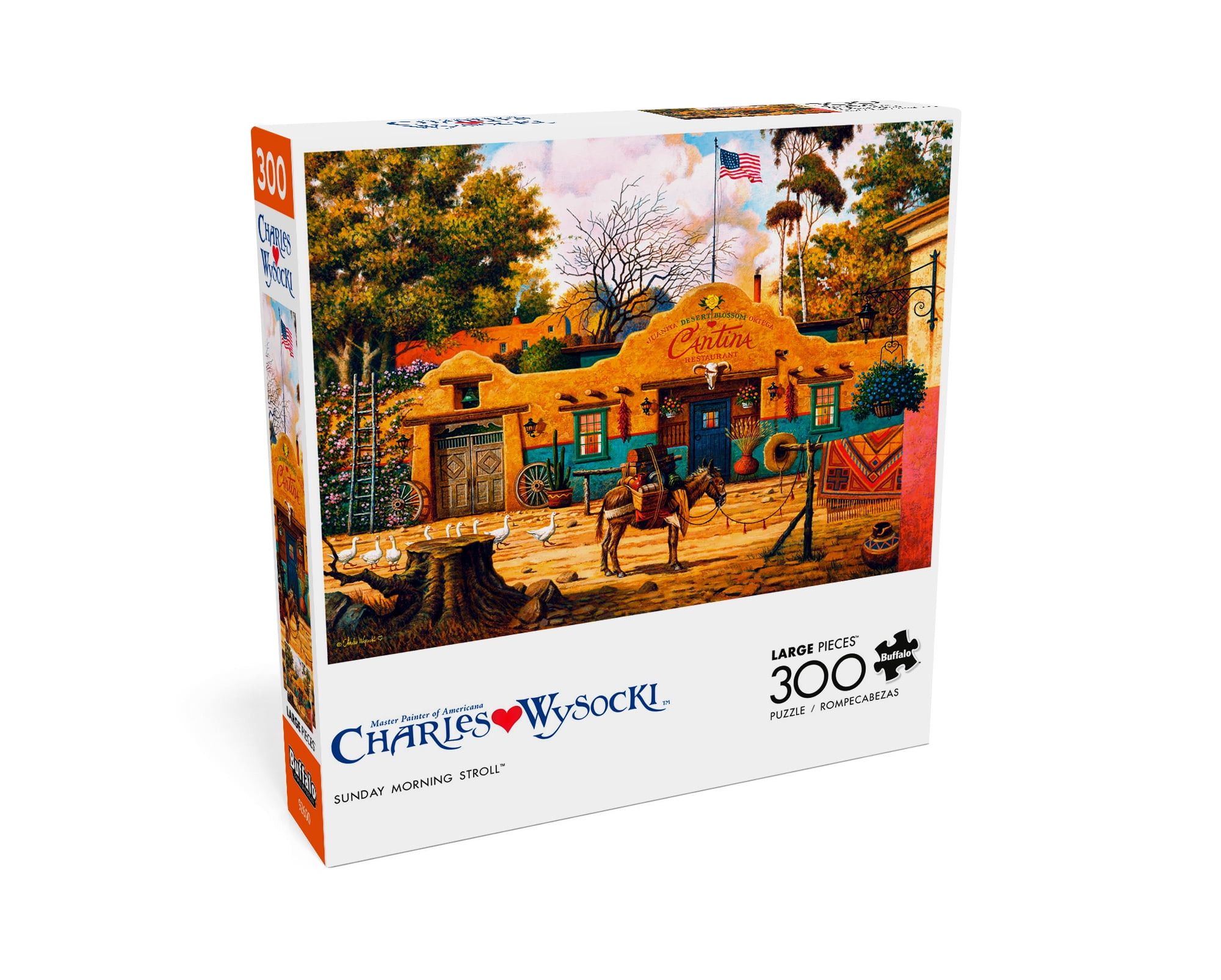Buffalo Games 300-Piece Charles Wysocki Sunday Morning Stroll Jigsaw Puzzle
