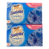 Suavitel Complete Fabric Softener Dryer Sheets Field Flowers 36 count, 2 Pack