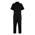 thumbnail image 5 of Fgnfyis Short Jumpsuit Solid Suit Lapel Colour Sleeve Work Men's with Zip Men Suits & Sets Matching Sets Men Clothing Black M, 5 of 8