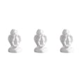 thumbnail image 2 of Wweixi Dazzling Resin White Angel Statue Enchanting Desktop Decor Collection Window Props for Christmas holding face 3Set, 2 of 6