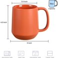 thumbnail image 3 of czcpp-16 oz Large Ceramic Coffee Mug, Tea, Mulled Drinks Cup, Gift for Office Staff or Home Using, Microwave and Dishwasher Safe, Frosted Surface, Chocolate, 3 of 4