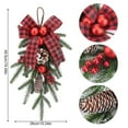 thumbnail image 3 of Guirlande de Noël Guirlande de Noël en Forme de Larme Guirlande de Décoration avec Larmes de Fruits Rouges et Pommes de Pin Guirlande de Noël Adaptée pour Décoration de Fête, 3 of 22