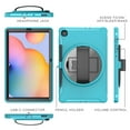 thumbnail image 4 of Dteck Galaxy Tab S6 Lite 2020 Case, Heavy Duty 360 Rotating Kickstand Shockproof Cover with Hand Strap / Pencil Holder / Pencil Cap For Samsung Galaxy Tab S6 Lite 10.4" SM-P610 /SM-P615,Light Blue, 4 of 10