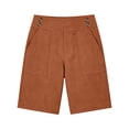 thumbnail image 4 of vigerkar High Waisted Shorts Women Cotton Button Detail Casual Shorts Vacation Short Pants with Pockets, Lightweight Classic Fit Summer Beach Travel (Coffee, S), 4 of 7