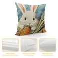 thumbnail image 4 of YINGXI Spring Throw Pillow Covers Easter Day Eggs Rabbit Carrot Rustic Farm Truck Pillowcase Home Sofa Cushion Cover 22x22in, 4 of 5