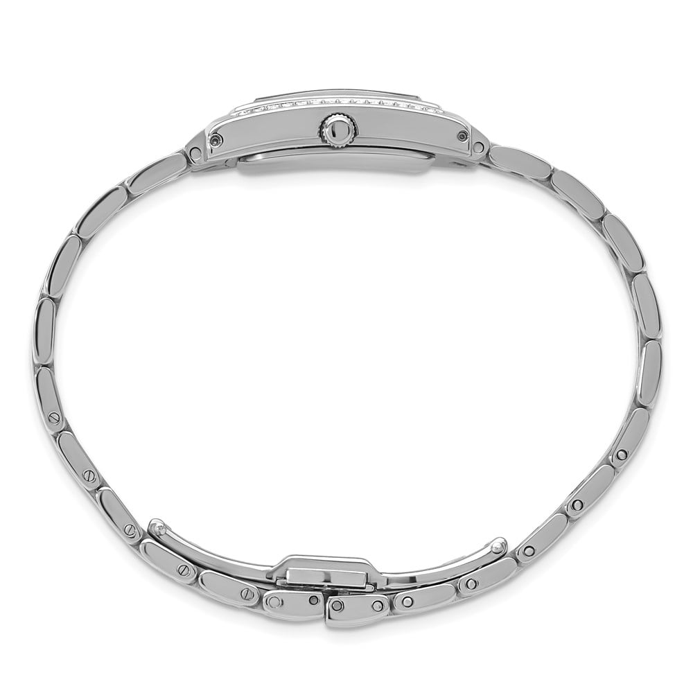 Ladies Rectangular Crystal Black Dial Watch by Charles Hubert Ladies Rectangular Crystal Black Dial Watch by Charles  main image 4