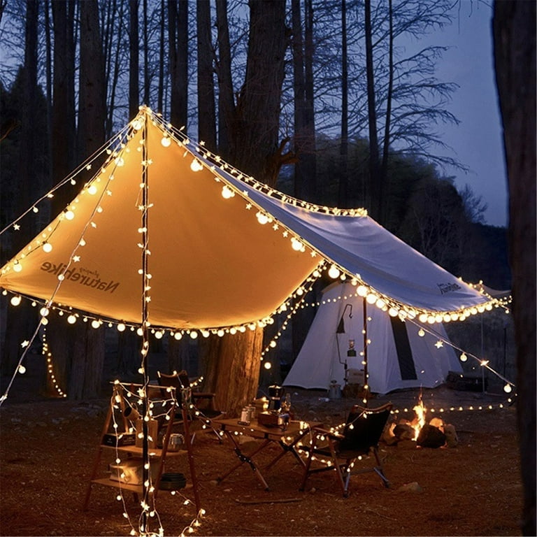 1pc 6m 40led Battery Operated Atmosphere Camping String Light For Outdoor  Tent, Christmas & Party Decoration