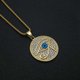 thumbnail image 3 of 18k chapado en oro Ojo de Horus Ojo de Ra Egipto Protección Etiqueta de perro Colgante Collar de acero inoxidable Regalo de la joyería JAMW Sencillez, 3 of 4