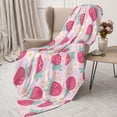 thumbnail image 3 of Sikiie Floral Strawberr Cozy Flannel Fleece Throw Blanket: Lightweight & Thick for All Seasons - Perfect for Women, Men, & Kids"80"x60", 3 of 6