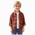thumbnail image 2 of WXFAZCVU Baby Boy Flannel Shirt Toddler Plaid Shirt Button Down Jacket Coat Fall Outfits Size 2-3 Years, 2 of 4